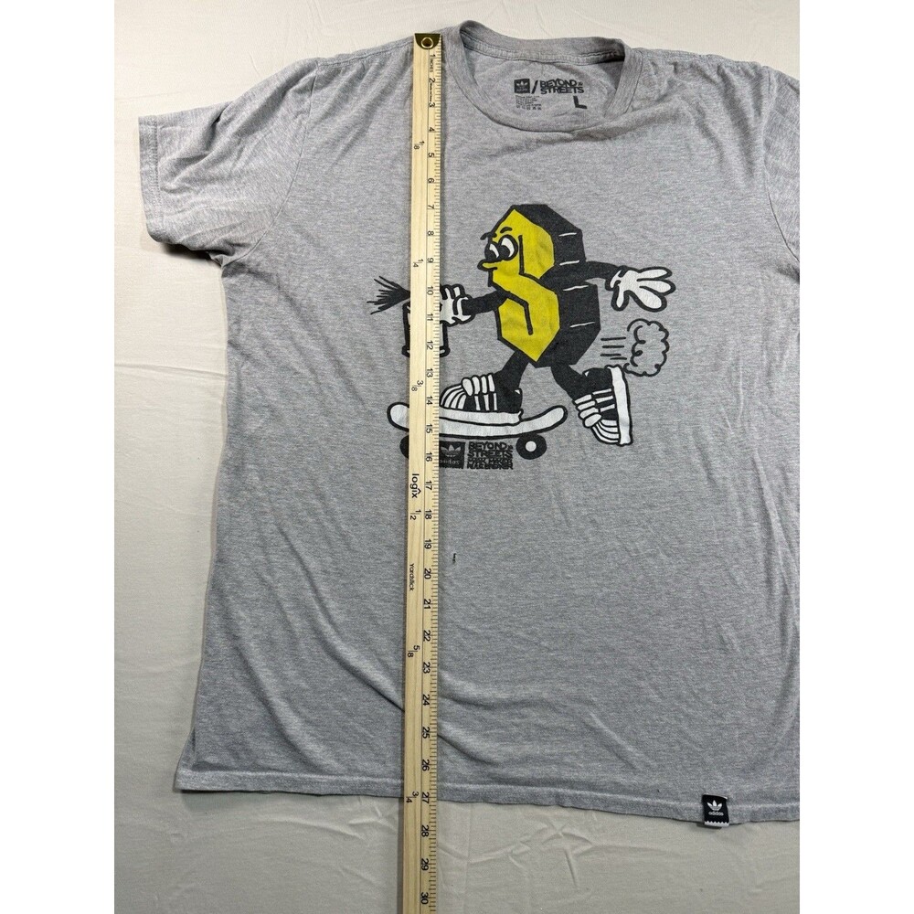 ADIDAS Originals “Beyond The Streets” T‑Shirt – Men’s L – Gray – Cotton – Street - Picture 7 of 9